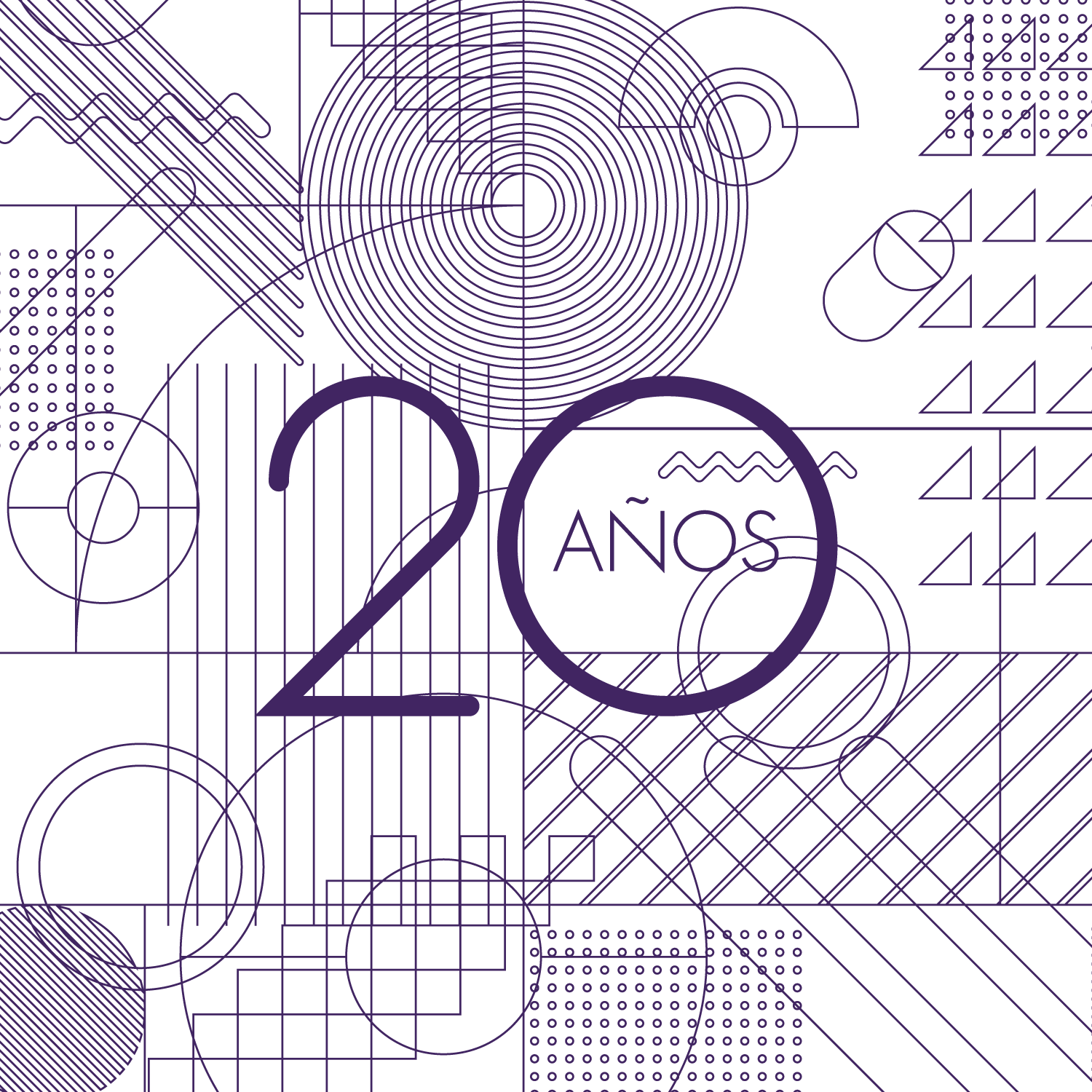 Identity design for MS Impresos 20 year anniversary